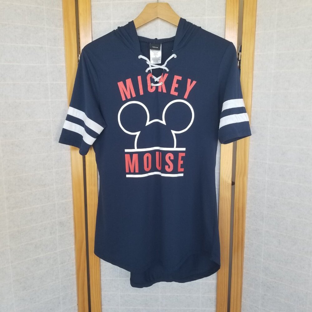 Teen Disney's Mickey Mouse Hooded Football Shirt Junior's Small
